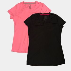 Danskin Now Pink & Black Workout Top Bundle